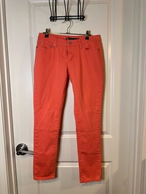 Levi's Demi Curve Mid Rise Skinny Jeans - Coral/Salmon
